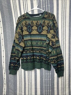 Vintage Zeppelin Crewneck Knit Sweater